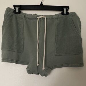 Aerie Cotton Sage Green Lounge Shorts Large